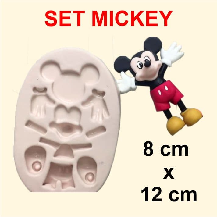MOLDE DE SILICONA SET MICKEY