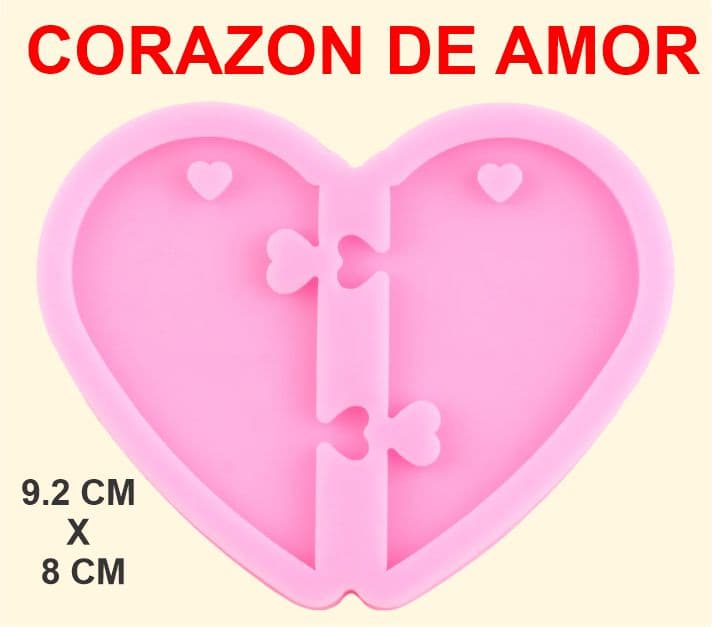 MOLDE DE SILICONA CORAZON DE AMOR