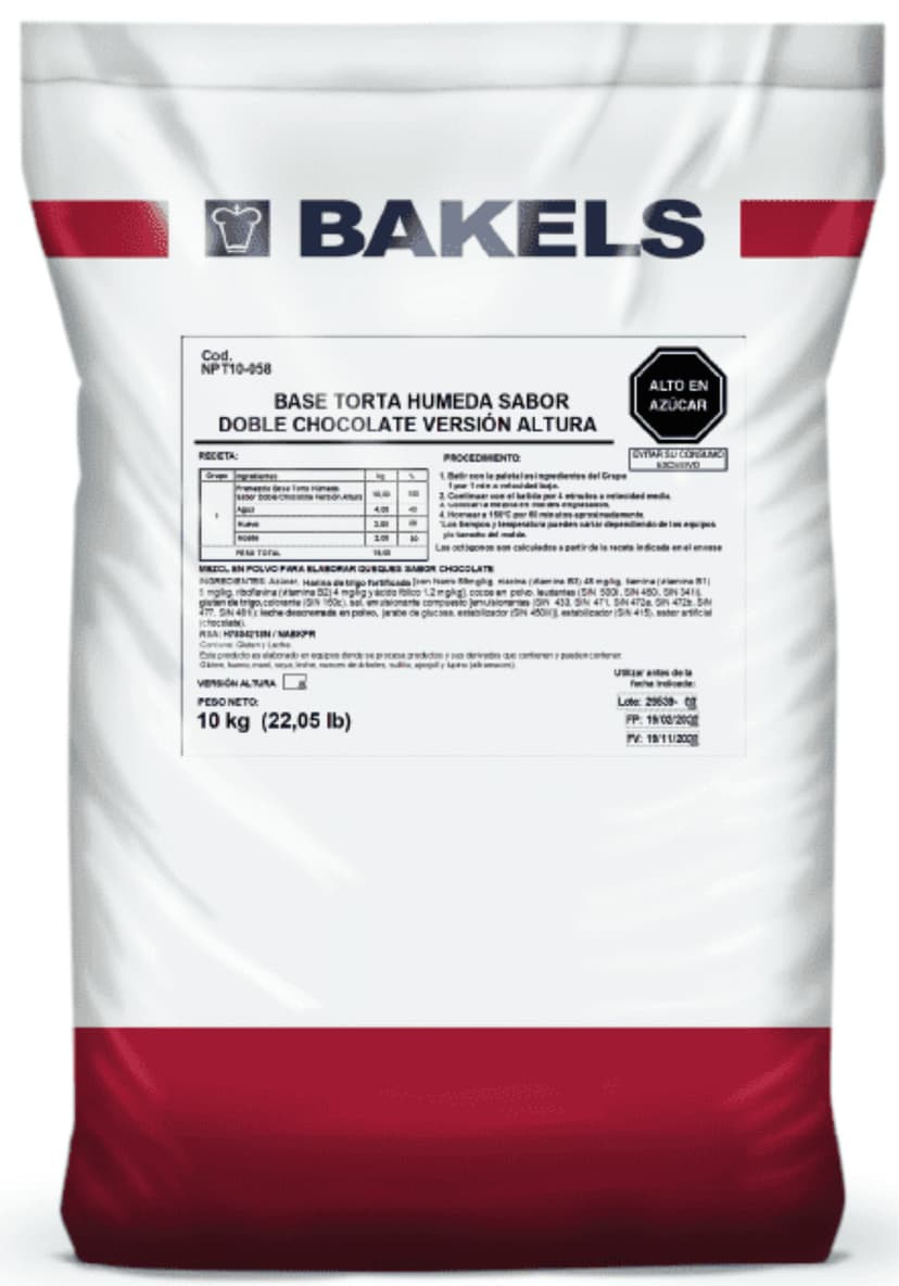 PRE MEZCLA BASE DOBLE CHOCOLATE 10KG BAKELS