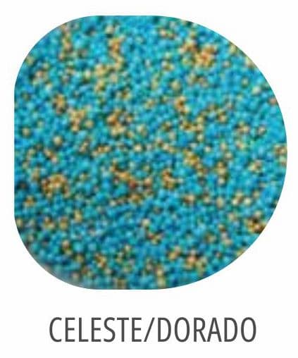 BOLITAS CELESTE/DORADO